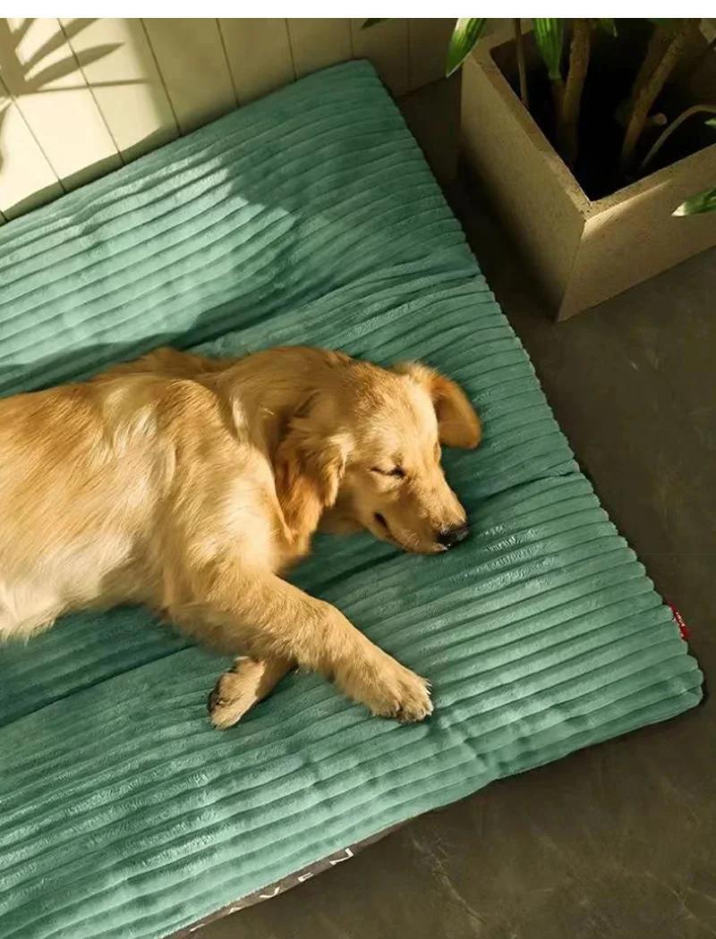 Winter Warm Pet Dog Bed Corduroy Dog Sleeping Mat Soft Pet Mat for Small Medium Large Dogs Detachable Washable Puppy Bed