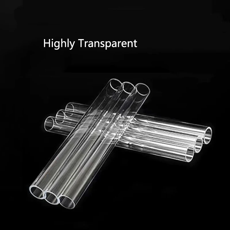 High Transperant Aquarium Water Pipe PETG Acrylic Hard Tube Transparent Rigid Tubing OD 6mm 8mm 10mm 12mm 50CM Clear 5Pcs/lot