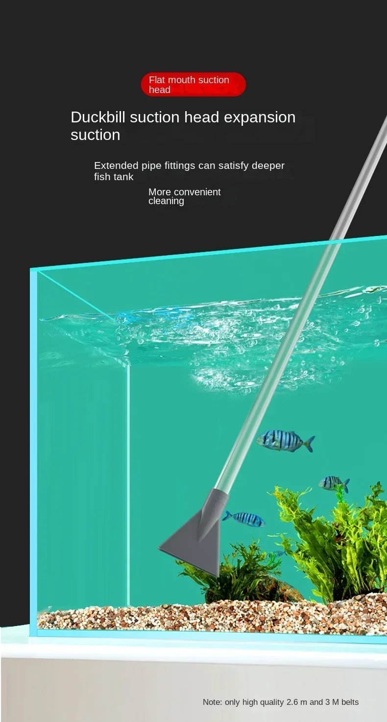 Siphon Pump with Filter Nozzle Fish Tank Water Changer Air Pump Cleaning Accessorie Handheld Aquarium Gravel Cleaner Vacuum Tool