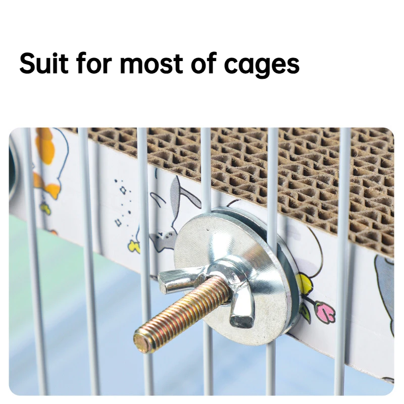 Bird Paper Parakeet Shredding Chewing Toys with Cork Parrot Perch Platform Conure Foraging Toys Small Birds Cage Accessory S/L