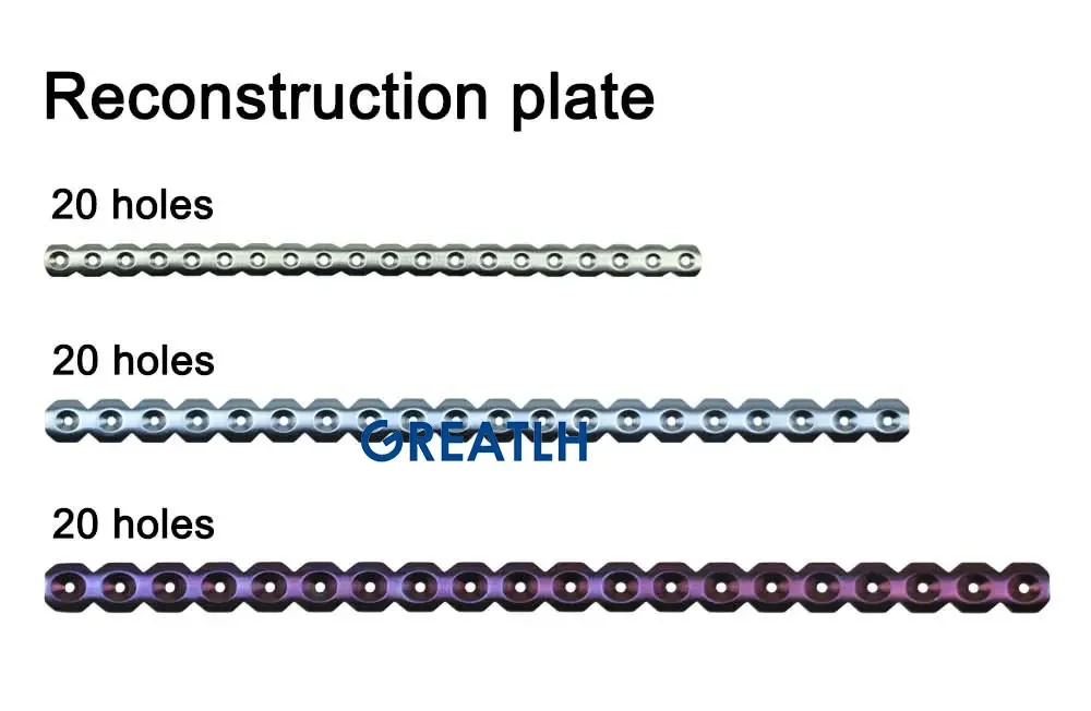 GREATLH Medical Bone Fracture Plate Reconstruction Bone Plate Titanium Small Animal Orthopedic Surgical Instruments
