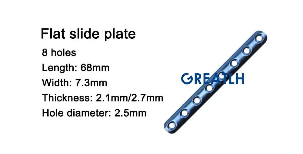 GREATLH Medical Bone Fracture Plate Reconstruction Bone Plate Titanium Small Animal Orthopedic Surgical Instruments