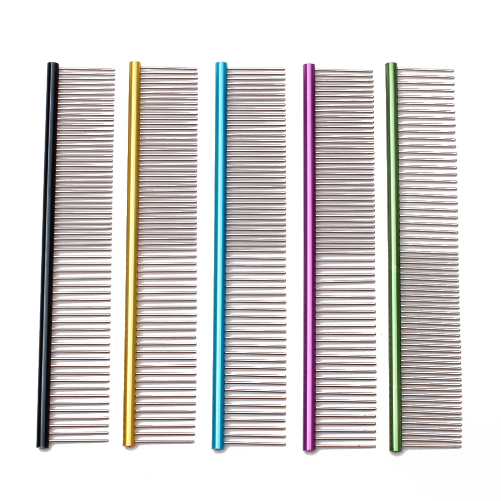 Pet Grooming Combs Aluminum Alloy Brush For Dogs Boundary Knot Massage Tools Professional Salon Cat Hair Cleaning Crescent 7900#