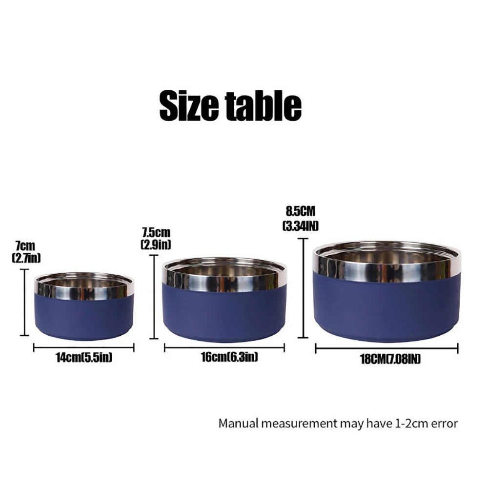 Custom Stainless Steel Dog Cat Bowl Double Vacuum Feeding Pet Bowl Large Capacity Dog Food Water Bowl Dog Accessories Puppy