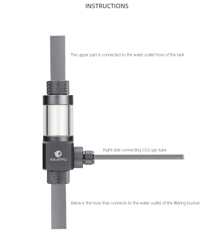 AQUAPRO External CO2 Atomizer Sprayer Aquarium Fishing Tank Diffuser Filter Bucket Accessories Equipment Akvarium Terrarium