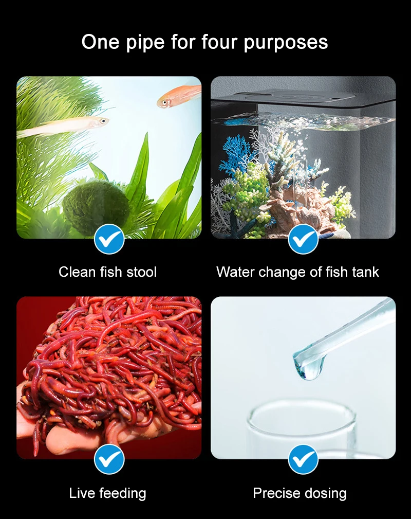 Aquarium Siphon Lengthen Pipettes Fish Tank Vacuum Cleaner Simple Cleaning Tool for Aquarium Water Changer 29cm 54cm 30ml 50ml
