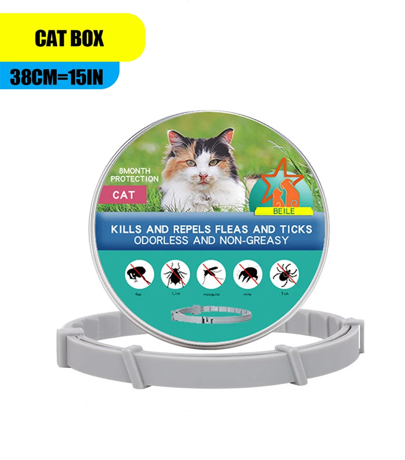 Dog Anti Flea And Tick Collars Pet 8 Month Protection Adjustable Collar For Large Dog Puppy Cat Leashes Dogs Accessories