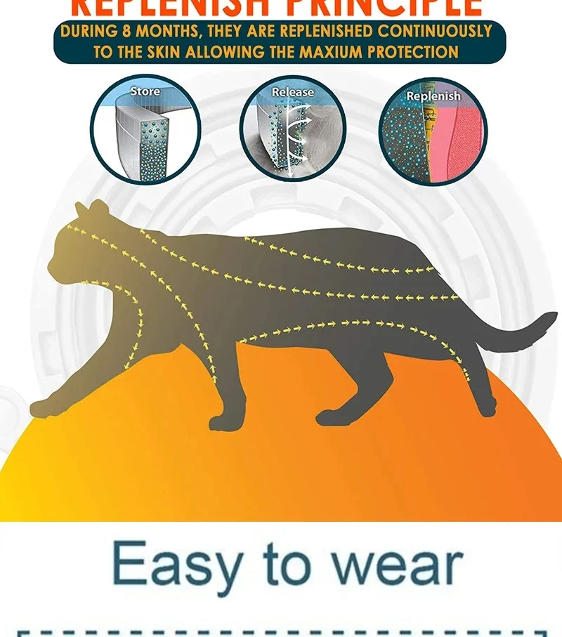 Dog Anti Flea And Tick Collars Pet 8 Month Protection Adjustable Collar For Large Dog Puppy Cat Leashes Dogs Accessories