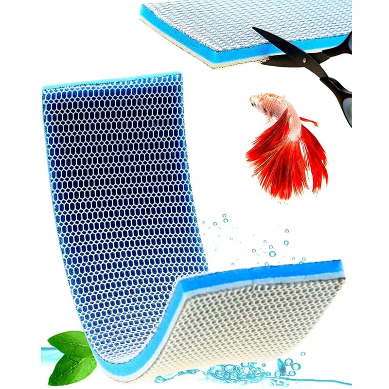 8D Aquarium Fish Tank Sponge Filter No Glue Foam Biochemical Cotton Aquarium Filtration Accessory for Tank Pond Foam Filter Pad