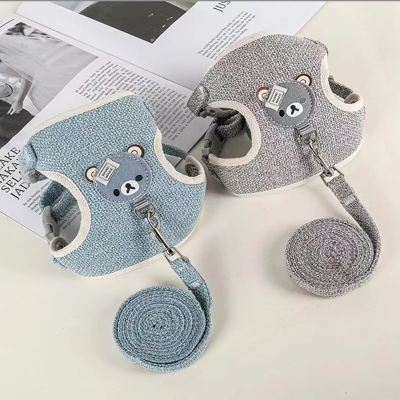 Pet Chest Back Pet Cat Lift Fashion Cute Bear Chest Back Walking Cat Dog Pet Vest Style Chest Back