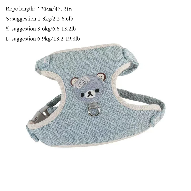 Pet Chest Back Pet Cat Lift Fashion Cute Bear Chest Back Walking Cat Dog Pet Vest Style Chest Back