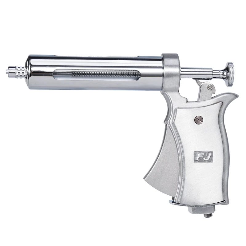 50ML Animals Adjustable Syringe Gun With 10pc Needles Automatic Continuous Stainless Steel Vaccination Syringe for Cow Pig Sheep