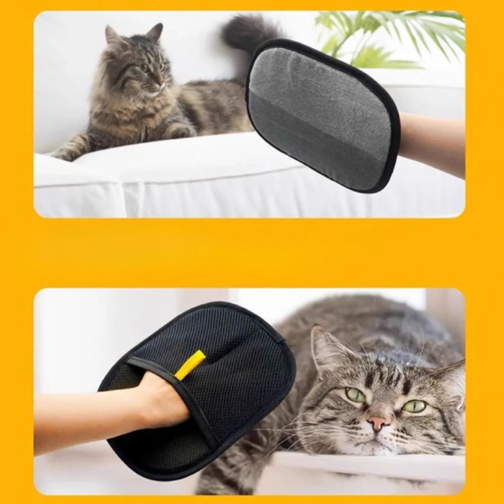 Cat Hair Brush Pet Removal Gloves Double-Sided Pet Grooming Gloves Kitten Cleaning Tool Dog Deshedding Brush Pet Supplies 