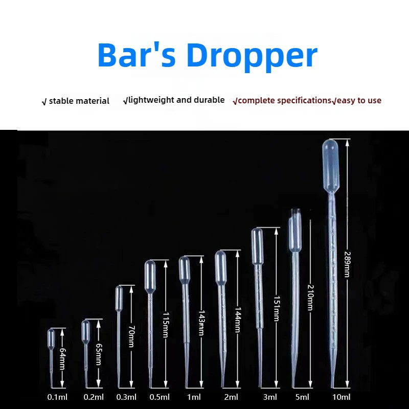 2ml 3ml 5ml 10ml Aquarium Fish Tank Brine Shrimp Feeder Plastic Dropper Pipette Graduated Dropper Babbitt Pipette 5pcs/10pcs