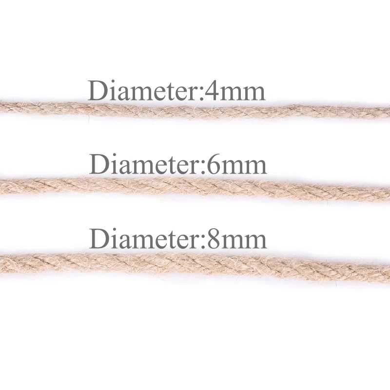 65ft/164ft Natural Sisal Rope Cat Scratch Guards Rope Tree Scratching Twine DIY Toy Paw Claw Furniture Protector Scratching Post