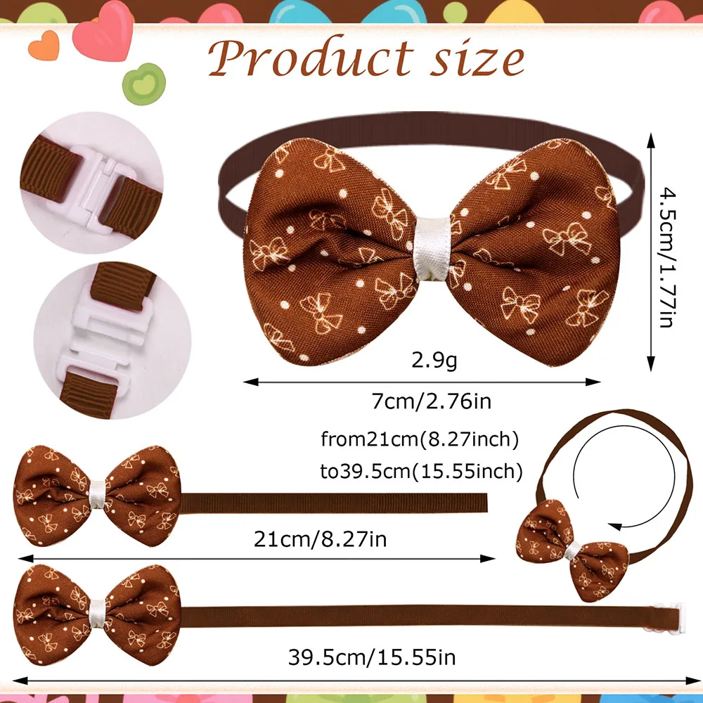 100pcs Exquisite Small Dog Cat Bowtie Fashion Adjustable Pet Dog Bow Tie Neckties For Dogs Pets Grooming Pet Accessories