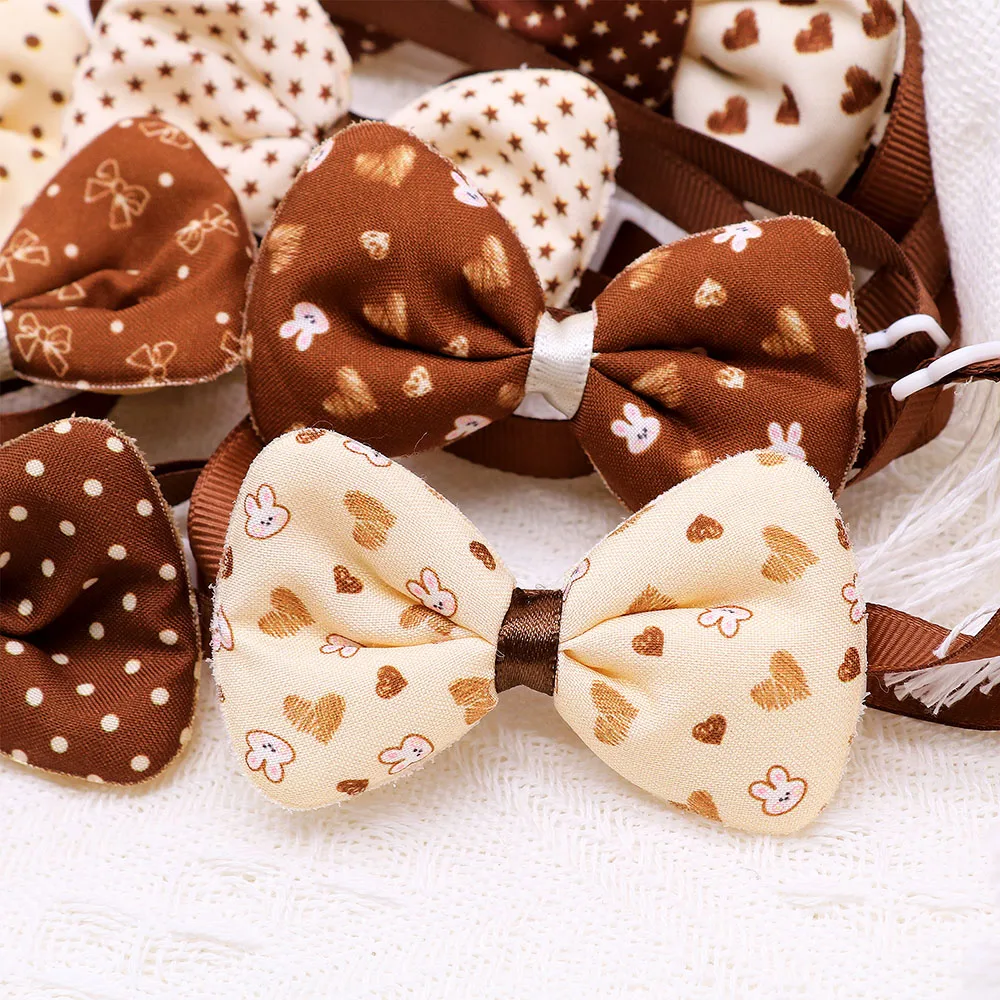100pcs Exquisite Small Dog Cat Bowtie Fashion Adjustable Pet Dog Bow Tie Neckties For Dogs Pets Grooming Pet Accessories