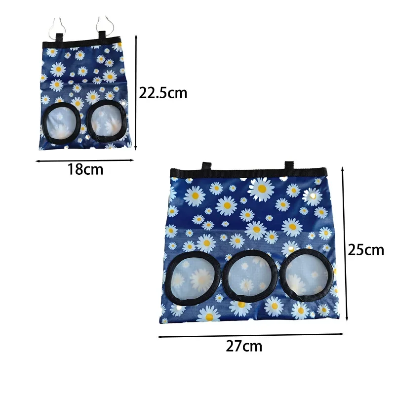 2/3 Holes Hanging Hay Bag with Hooks, Cute Watermelon Strawberry Feeder Dispenser for Rabbits Guinea Pigs Small Animals Cage Acc
