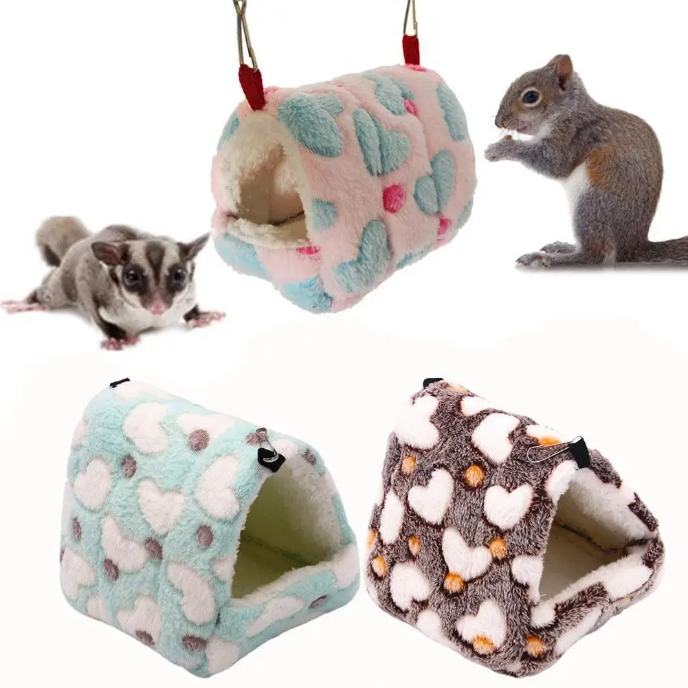Warm Hamster House Soft Beds And Houses Rodent Cage For Hamster Hedgehog Squirrel Rats Cotton Guinea Pig Accessories Animal