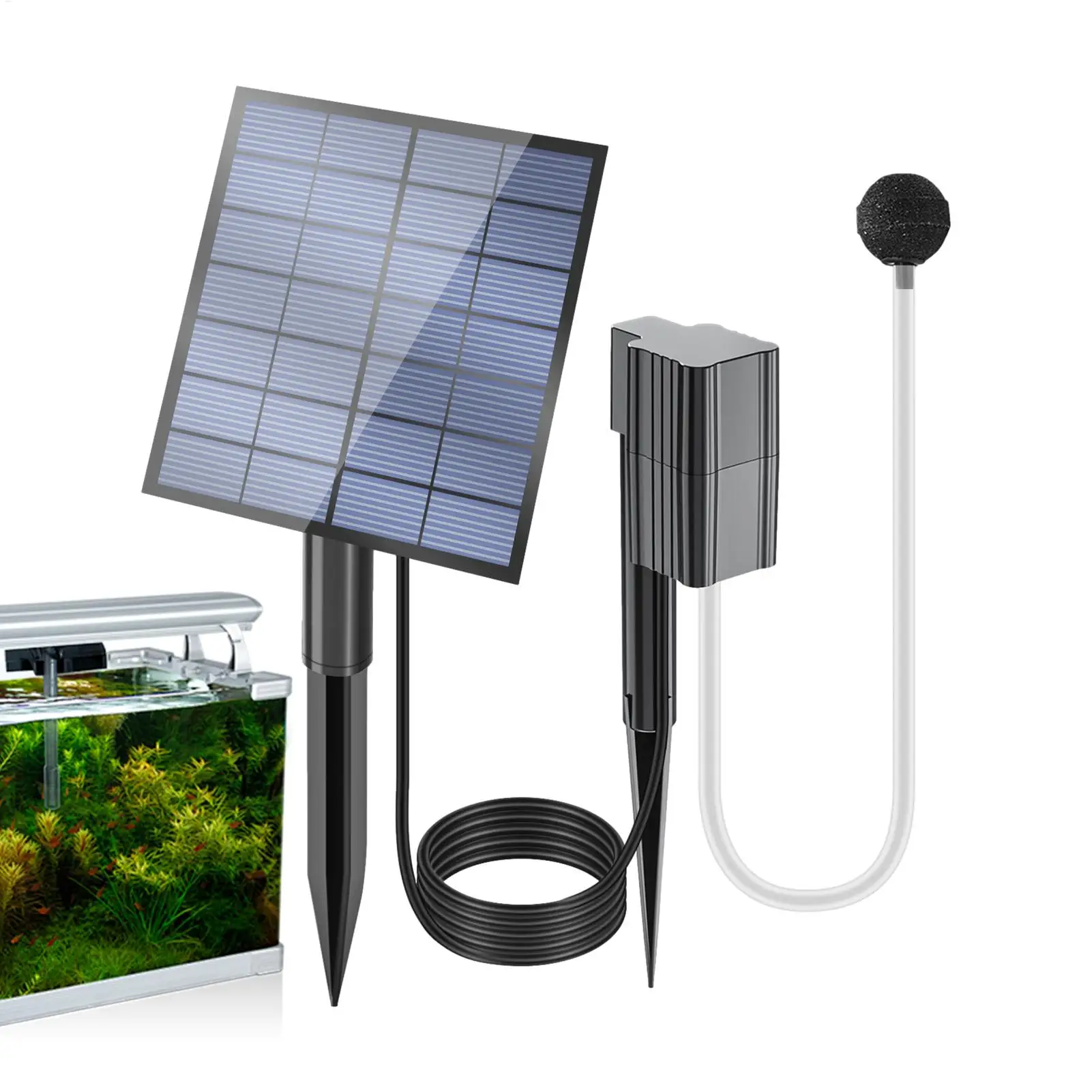 Solar Powered Pond Aerator Solar Pond Pump Aquarium Aerator Air Bubbler Aquarium Bubbler Pump Pond Aerator Solar Air Pump Fish