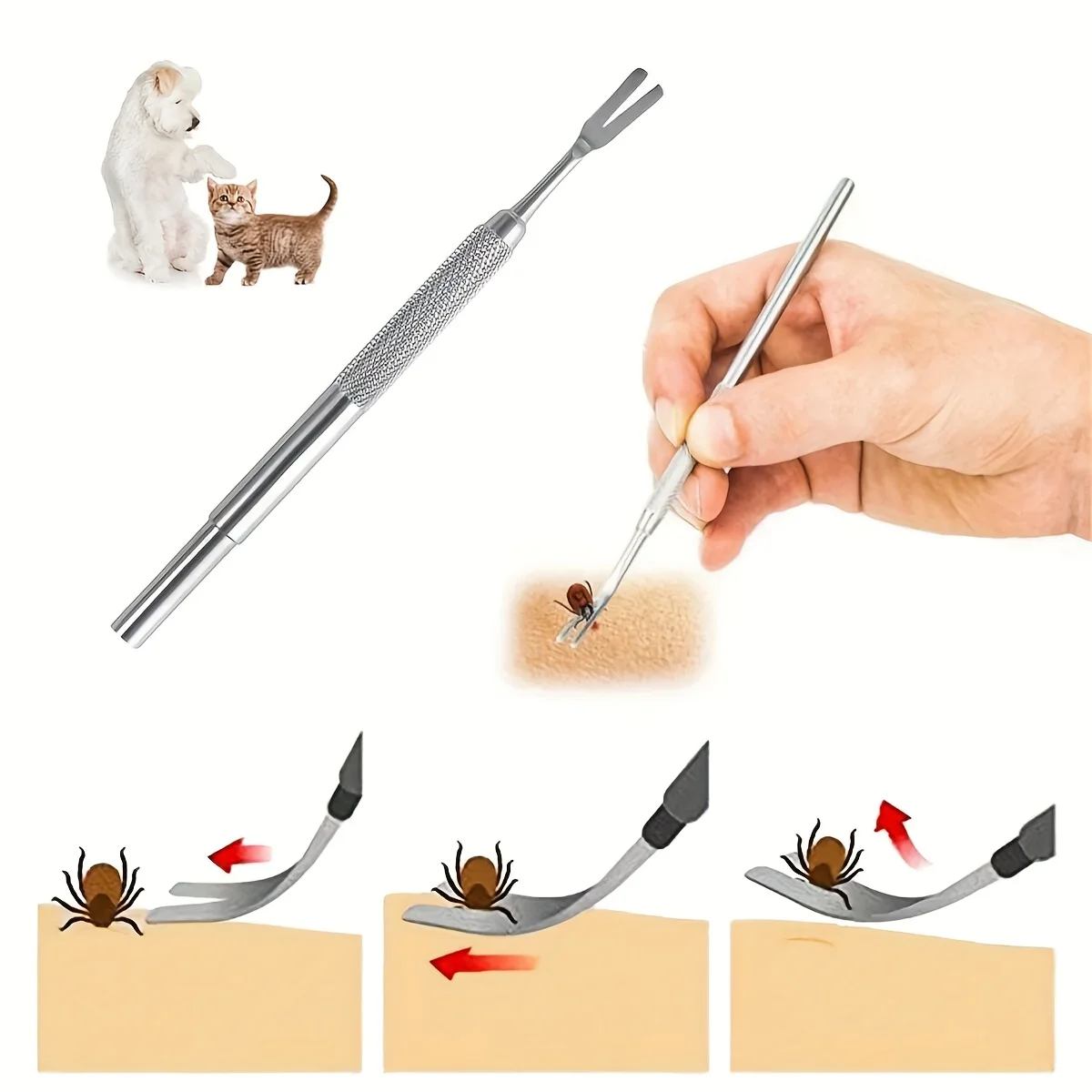 Tick Remover Tool Tweezers Professional Tick Removal Tweezers For Humans & Pets Flea And Tick Removal Tool