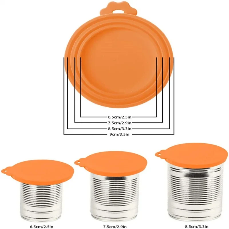 Reusable Pet Food Can Cover and Spoon Portable Dogs Cat Storage Tin Cap Lid Seal Cover Health Pet Supplies Pet Silicone Lids Can