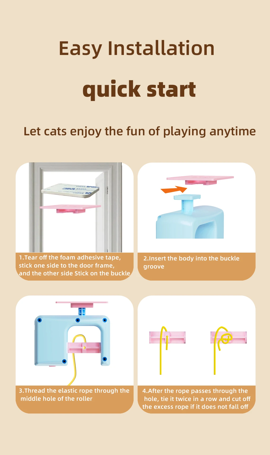 The New Type Of Cat Electric Smart Hanging Door Toy Is A Self-entertainment Entertaining And Cat-teasing Wonder