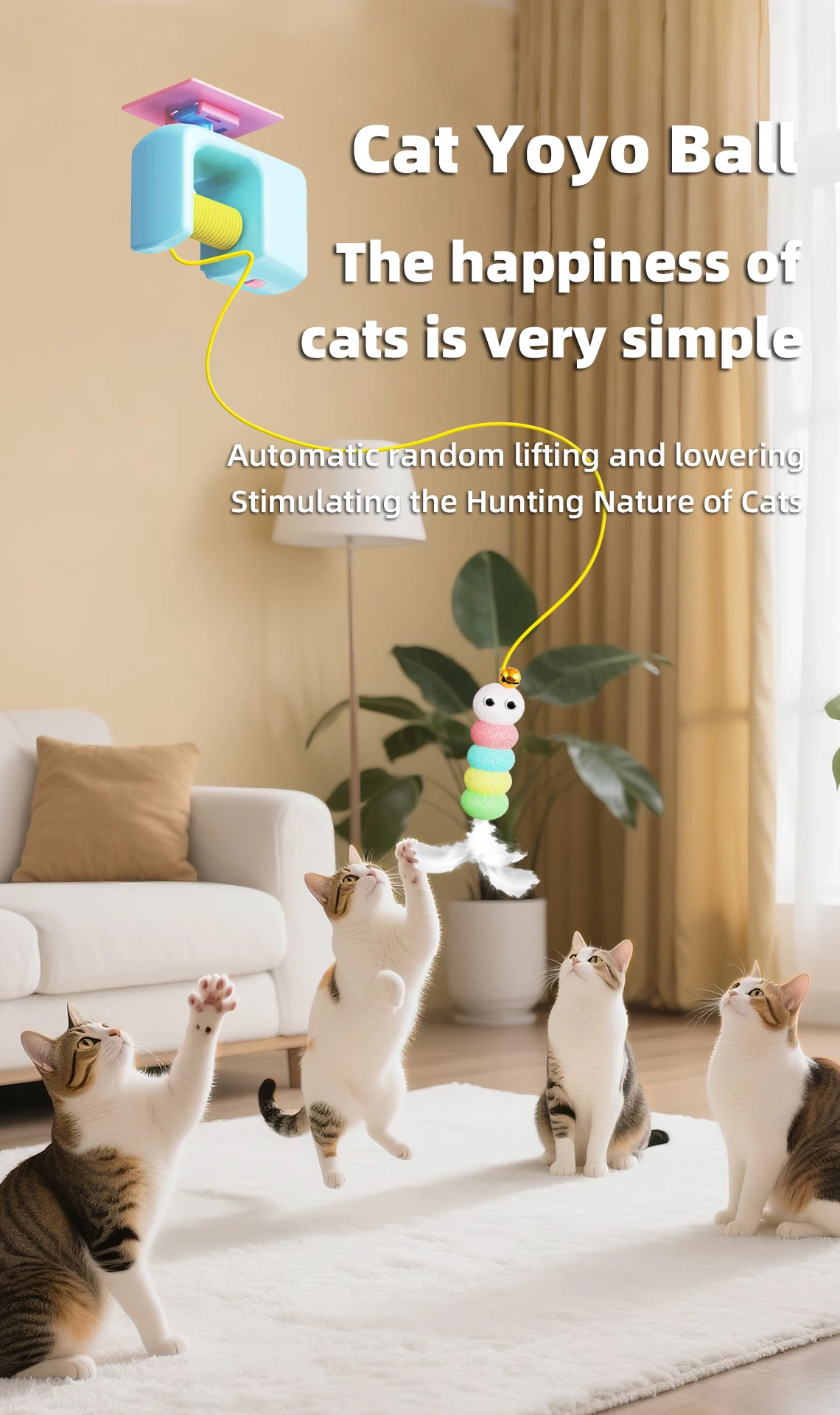 The New Type Of Cat Electric Smart Hanging Door Toy Is A Self-entertainment Entertaining And Cat-teasing Wonder