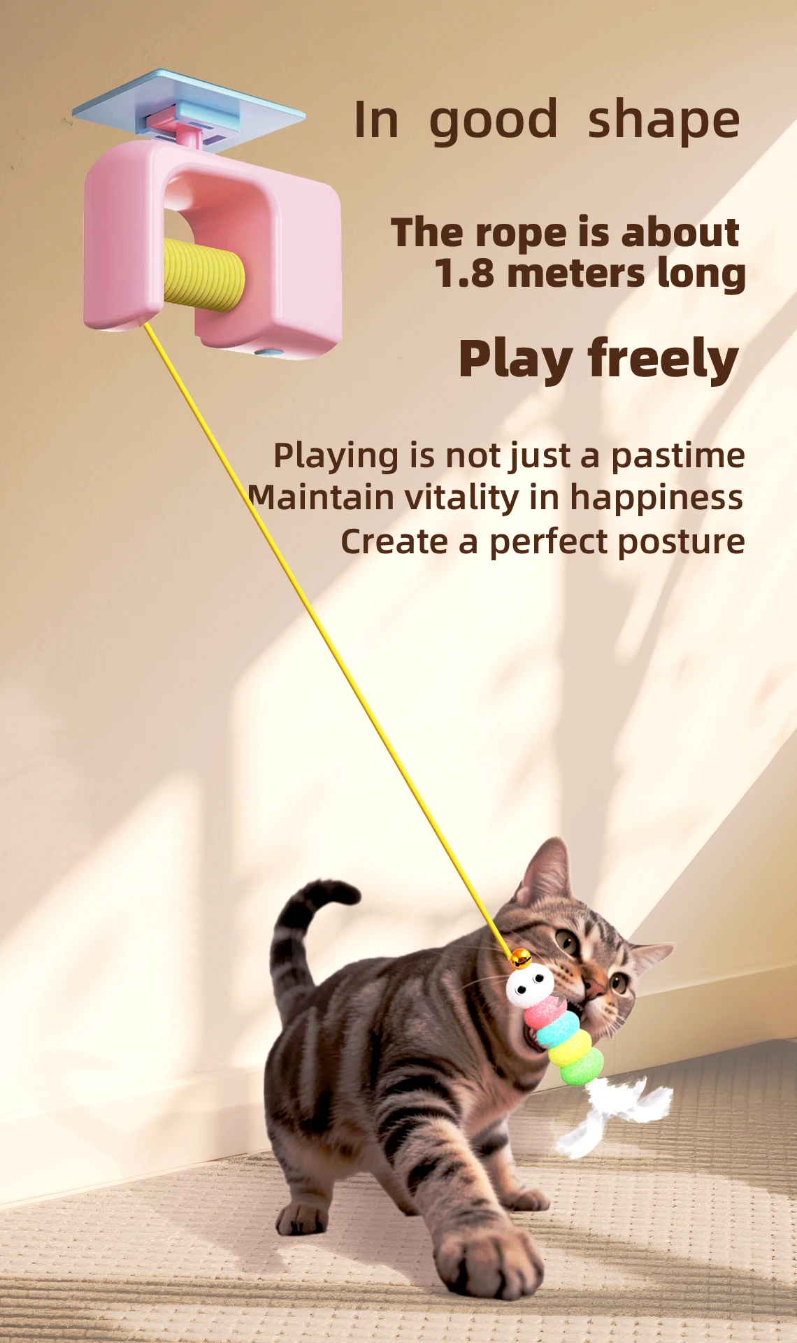 The New Type Of Cat Electric Smart Hanging Door Toy Is A Self-entertainment Entertaining And Cat-teasing Wonder