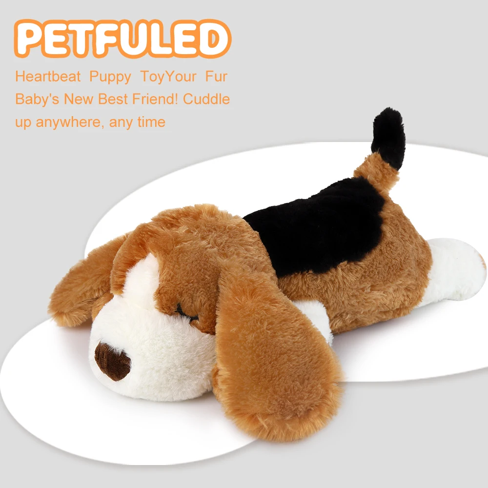 Puppy Toys with Heartbeat Dog Toys, Pet Separation Stress Soft Plush Relief and Calming Sleep Partner Behavior Aid Toys
