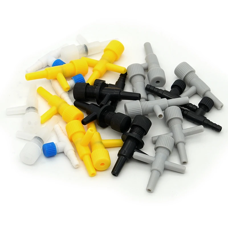10/20pcs Aquarium Air Flow Control Valve Tap Fish Tank Air Water Flow Regulator Hose Connector Control Valve For 5mm Oxygen Tube