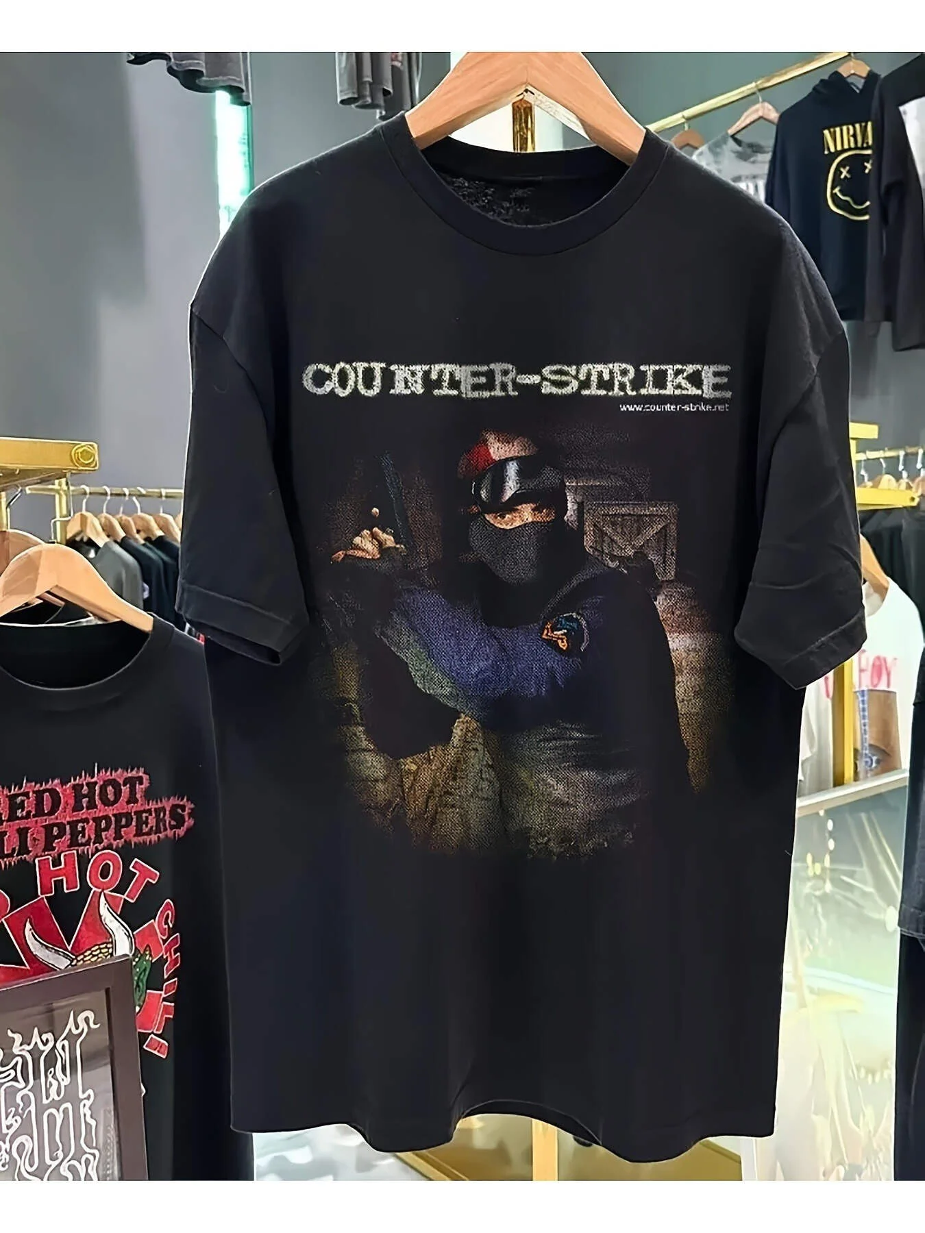 Men's Counter Strike 1.6 1999 Retro Gaming T-Shirt CS Gaming T-Shirt Crew Neck Casual Wear Pure Cotton Couple Streetwear Shirt