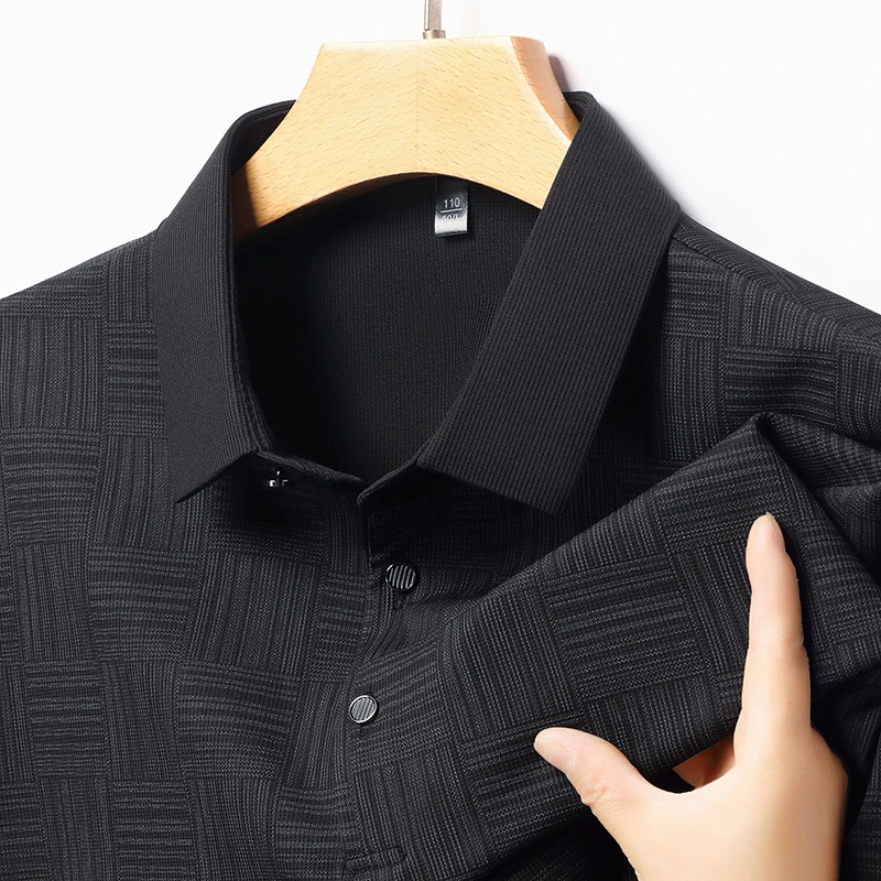 2026 Men's New Printed Business Casual Short sleeved POLO Shirt Fashion Short sleeved Comfortable and Breathable Top