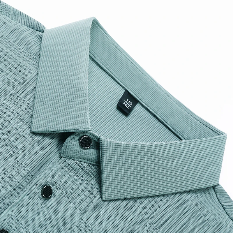 2026 Men's New Printed Business Casual Short sleeved POLO Shirt Fashion Short sleeved Comfortable and Breathable Top