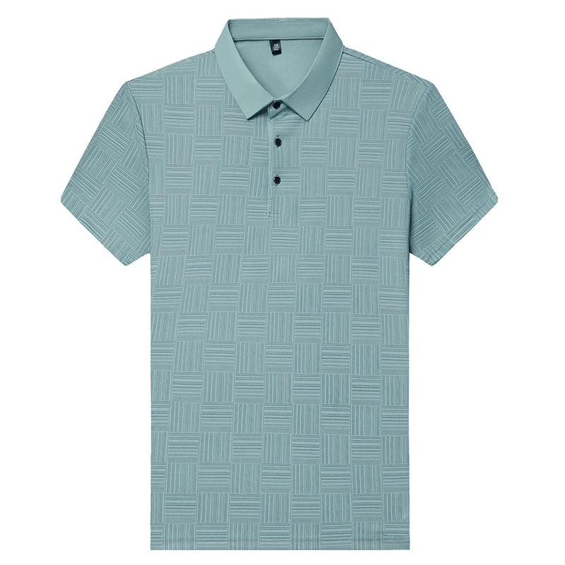 2026 Men's New Printed Business Casual Short sleeved POLO Shirt Fashion Short sleeved Comfortable and Breathable Top