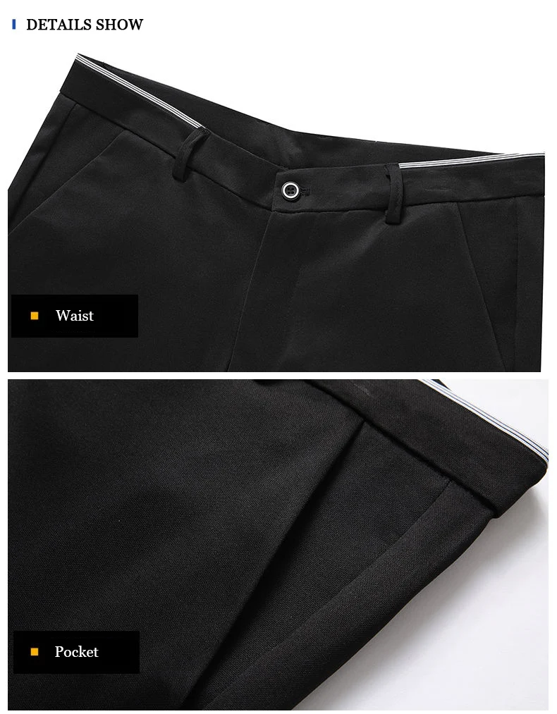 Spring Autumn Mens Business Suit Pants Male Summer Thin Formal Solid Long Dress Straight Baggy Office Trousers Drop Shipping