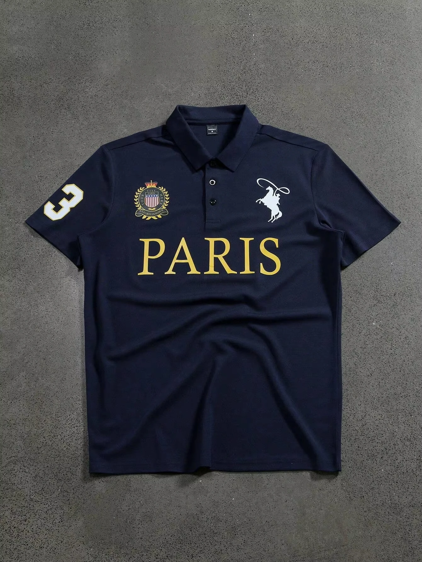 Manfinity Mode Men's Short Sleeve Polo Shirt Minimalist and Fashionable Suitable for Summer Street Printing Sports Style Polo