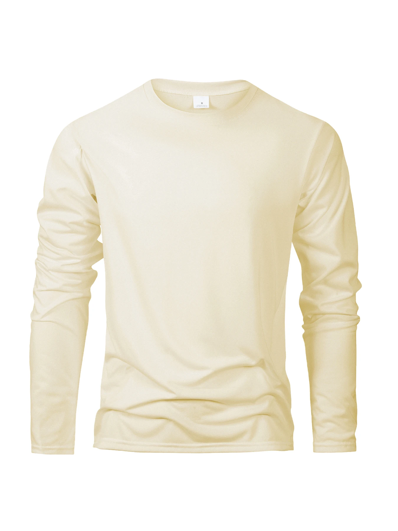 Spring Autumn Men‘s T-shirts Long Sleeve Casual Tops Solid Color High Quality Black T-Shirt Classic Men Clothing
