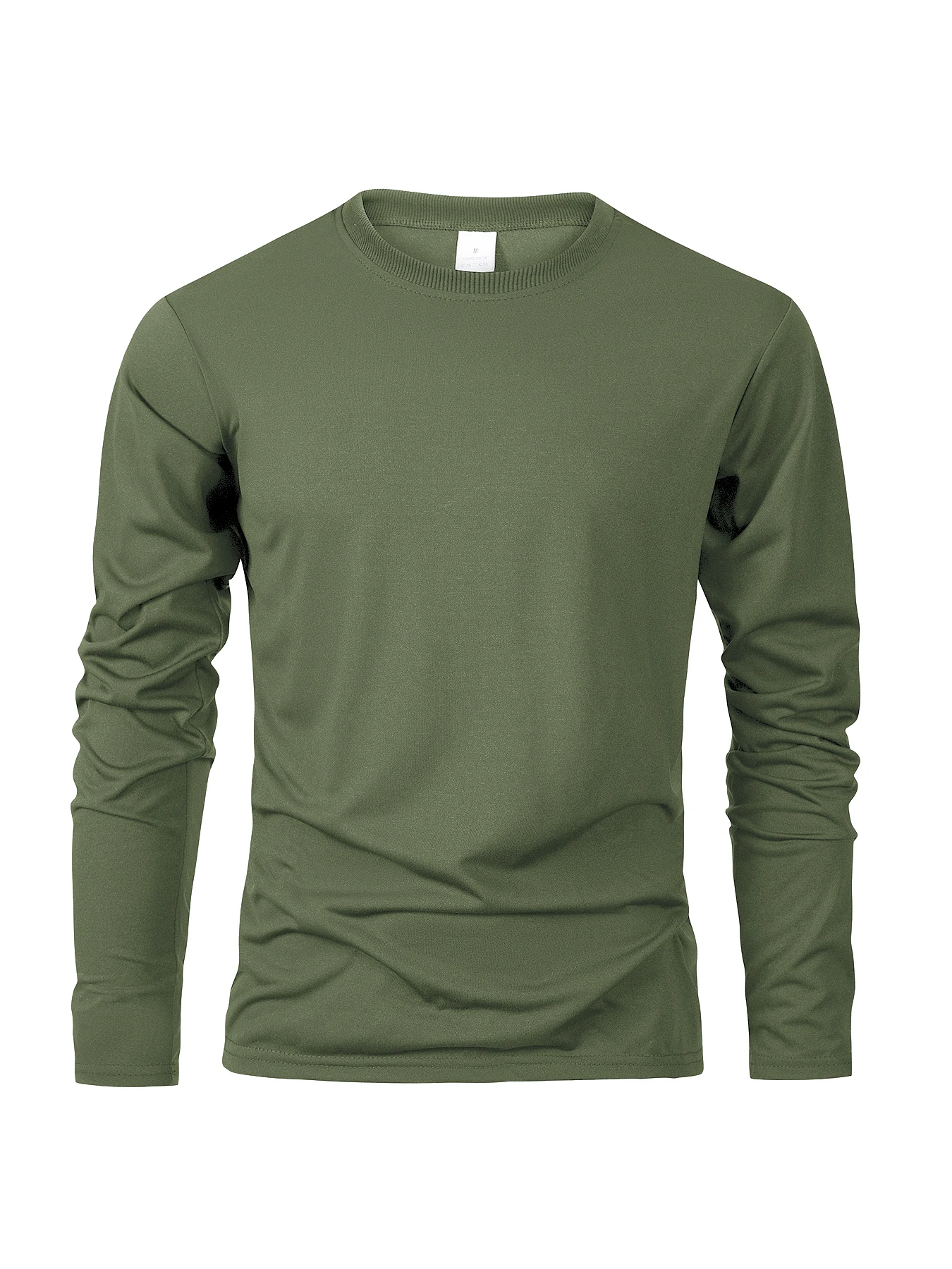 Spring Autumn Men‘s T-shirts Long Sleeve Casual Tops Solid Color High Quality Black T-Shirt Classic Men Clothing