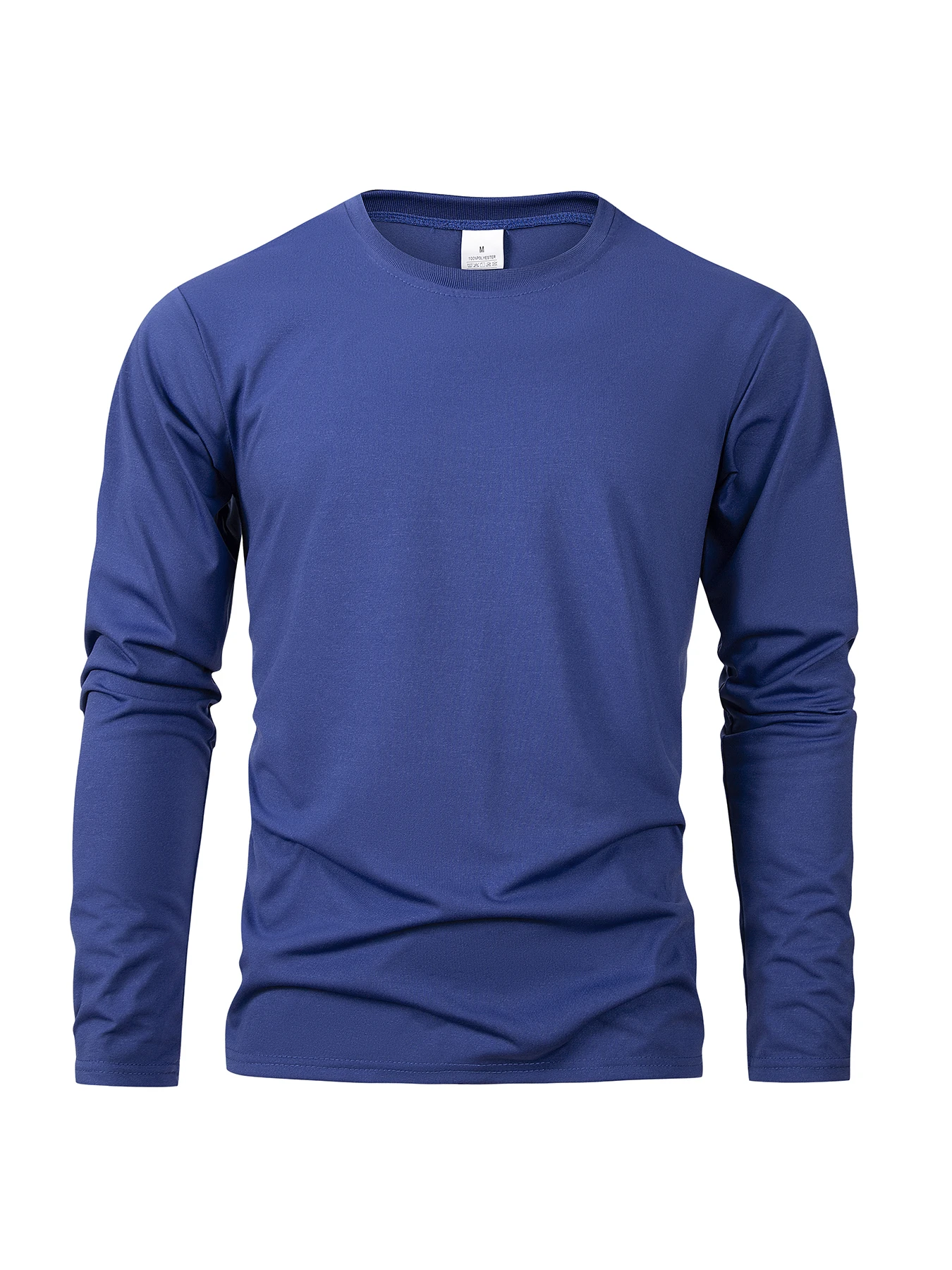 Spring Autumn Men‘s T-shirts Long Sleeve Casual Tops Solid Color High Quality Black T-Shirt Classic Men Clothing