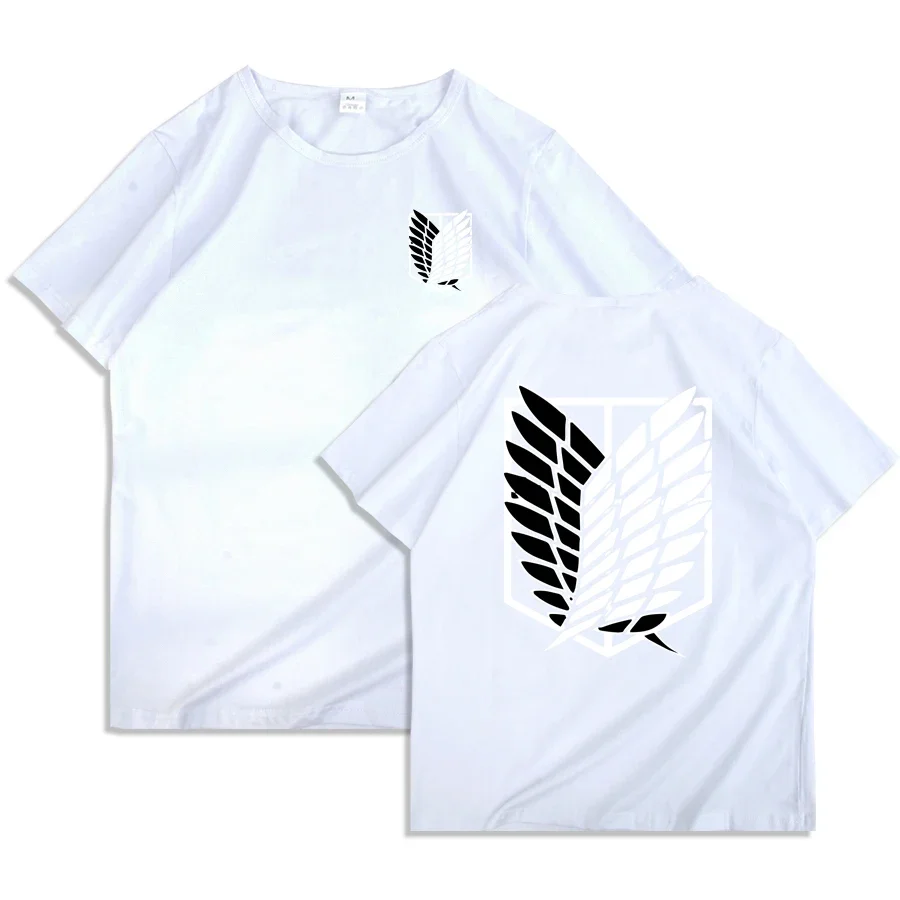 Japanese Anime T-shirt Men Attack on Titan T Shirt Unisex Kawaii Cartoon Titans Attack Graphic Tees Male Harajuku Summer Tops