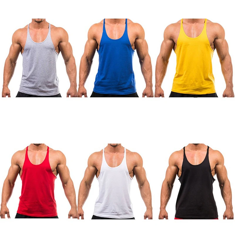 2025 New Bodybuilding Brand Jogger Gym Singlet Training Bodybuilding Tank Top Vest Shirt Sleeveless Fitness Cotton Shirt For Men