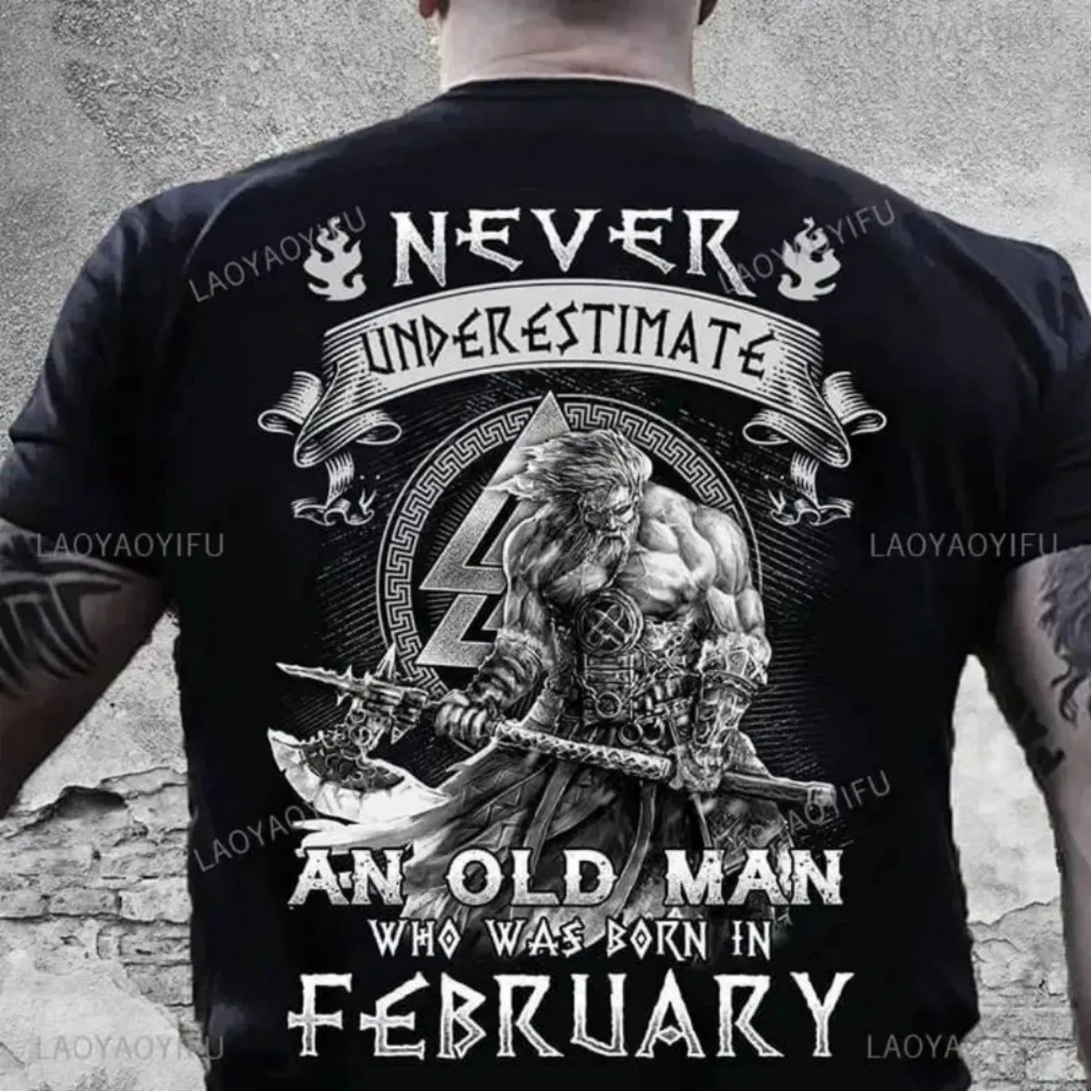 American Skull Print Pattern Men's Soft and Breathable Round Neck T-Shirt Suitable for Outdoor Leisure Shopping Wear