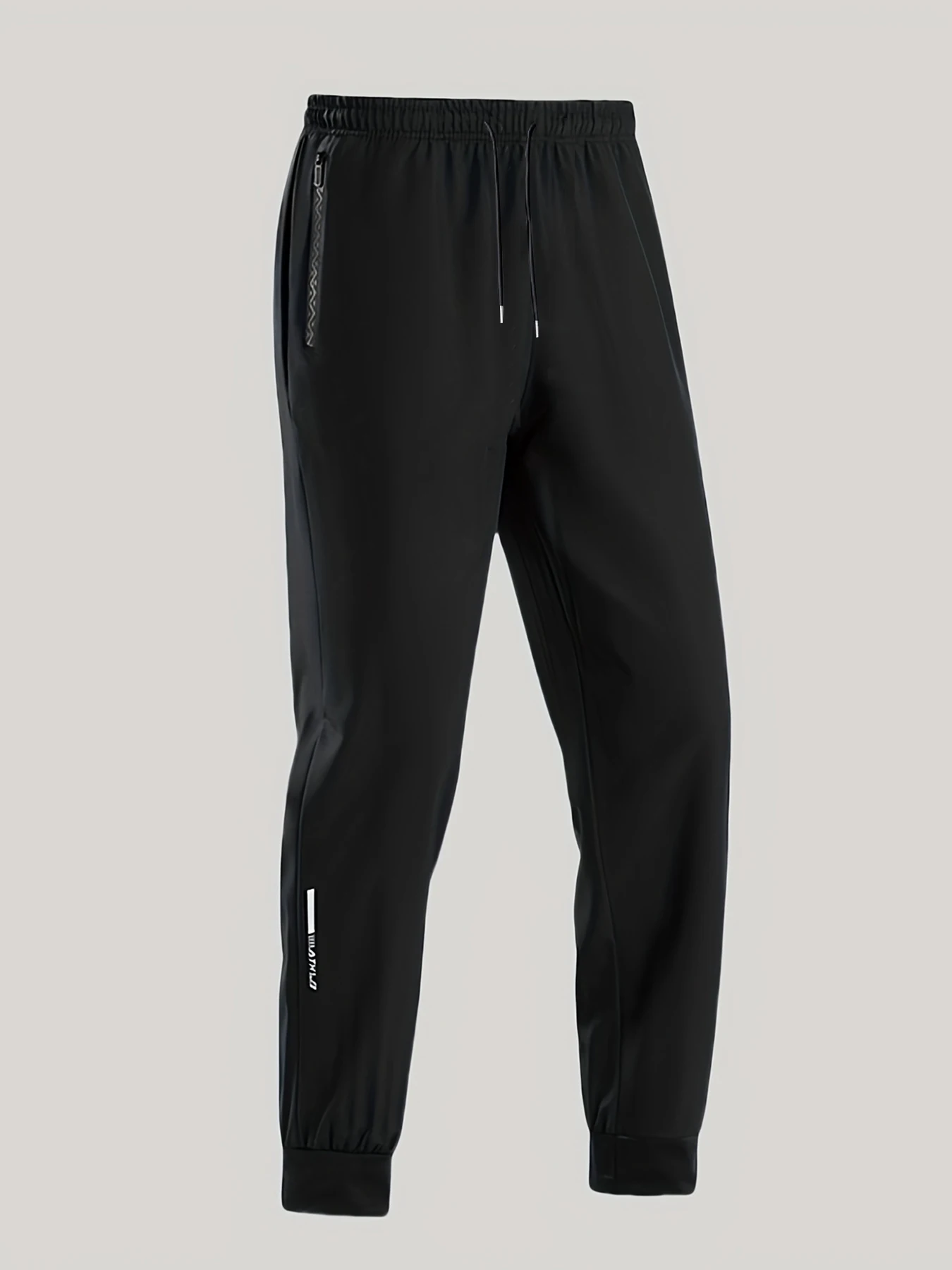 Men's High Elastic Zipper Pocket Trousers Lightweight Drawstring Sports Pants Gift Mens Sweatpants Fishing Vintage Football Man