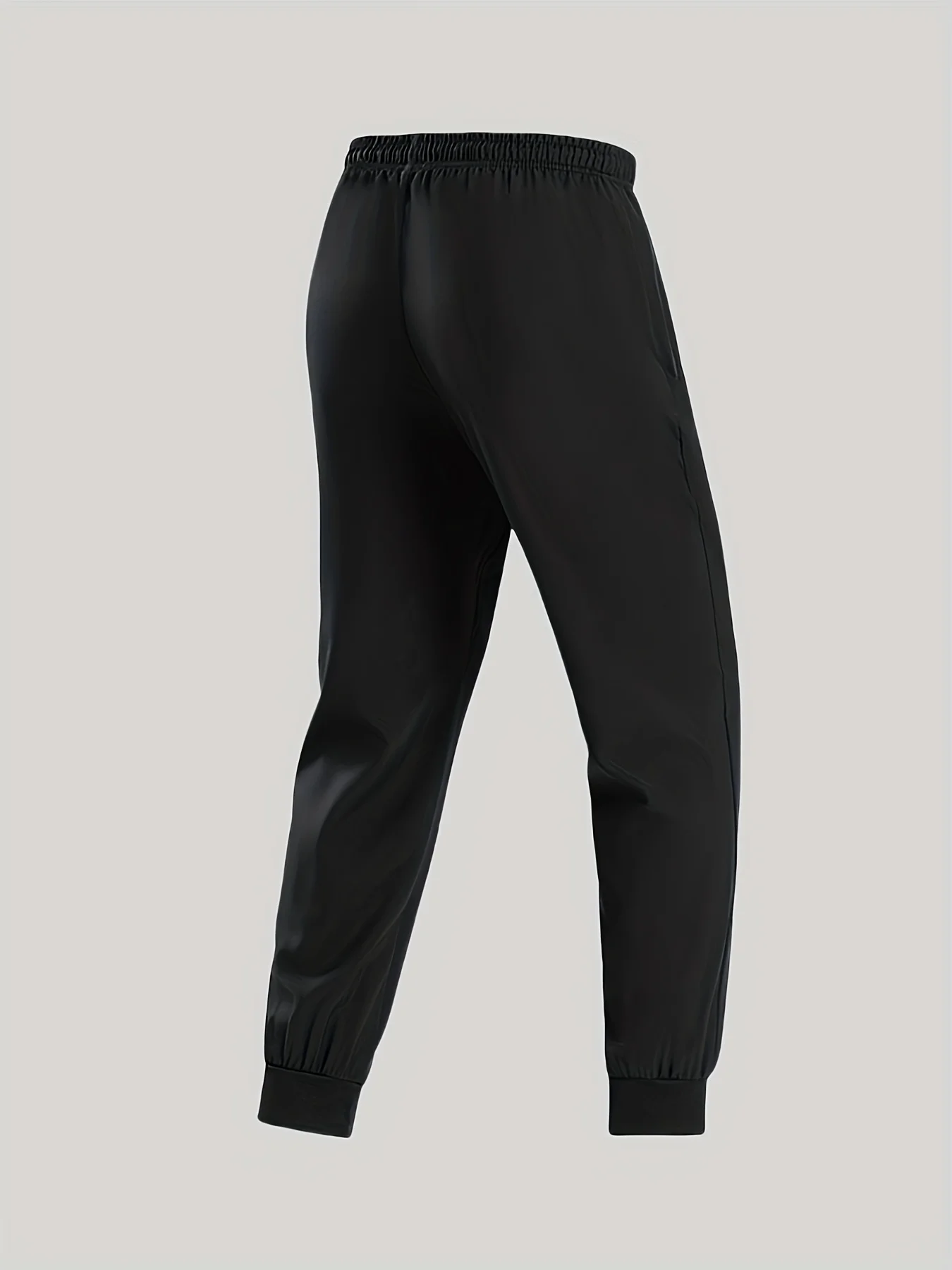 Men's High Elastic Zipper Pocket Trousers Lightweight Drawstring Sports Pants Gift Mens Sweatpants Fishing Vintage Football Man