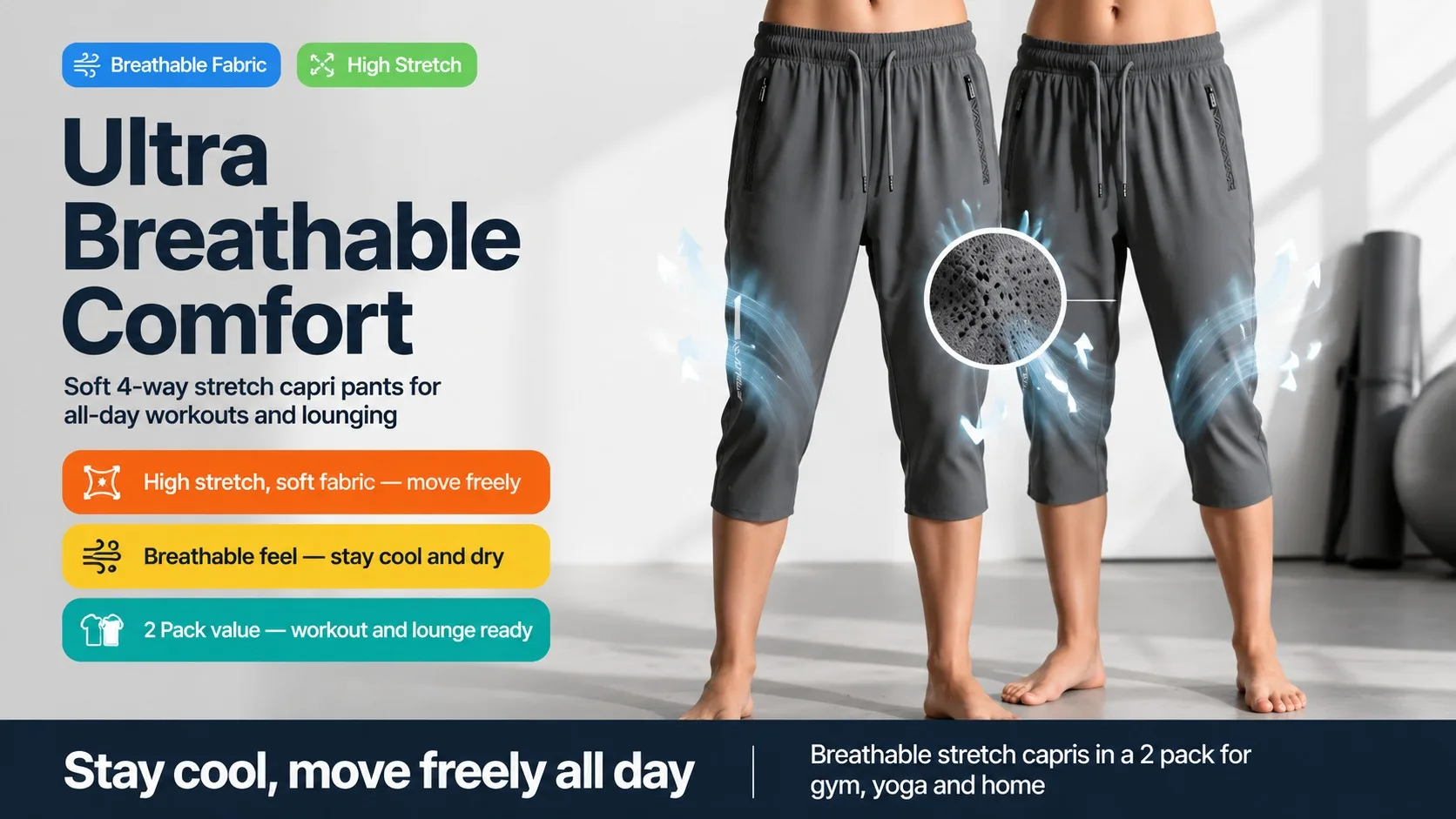 Men's High Elastic Zipper Pocket Trousers Lightweight Drawstring Sports Pants Gift Mens Sweatpants Fishing Vintage Football Man