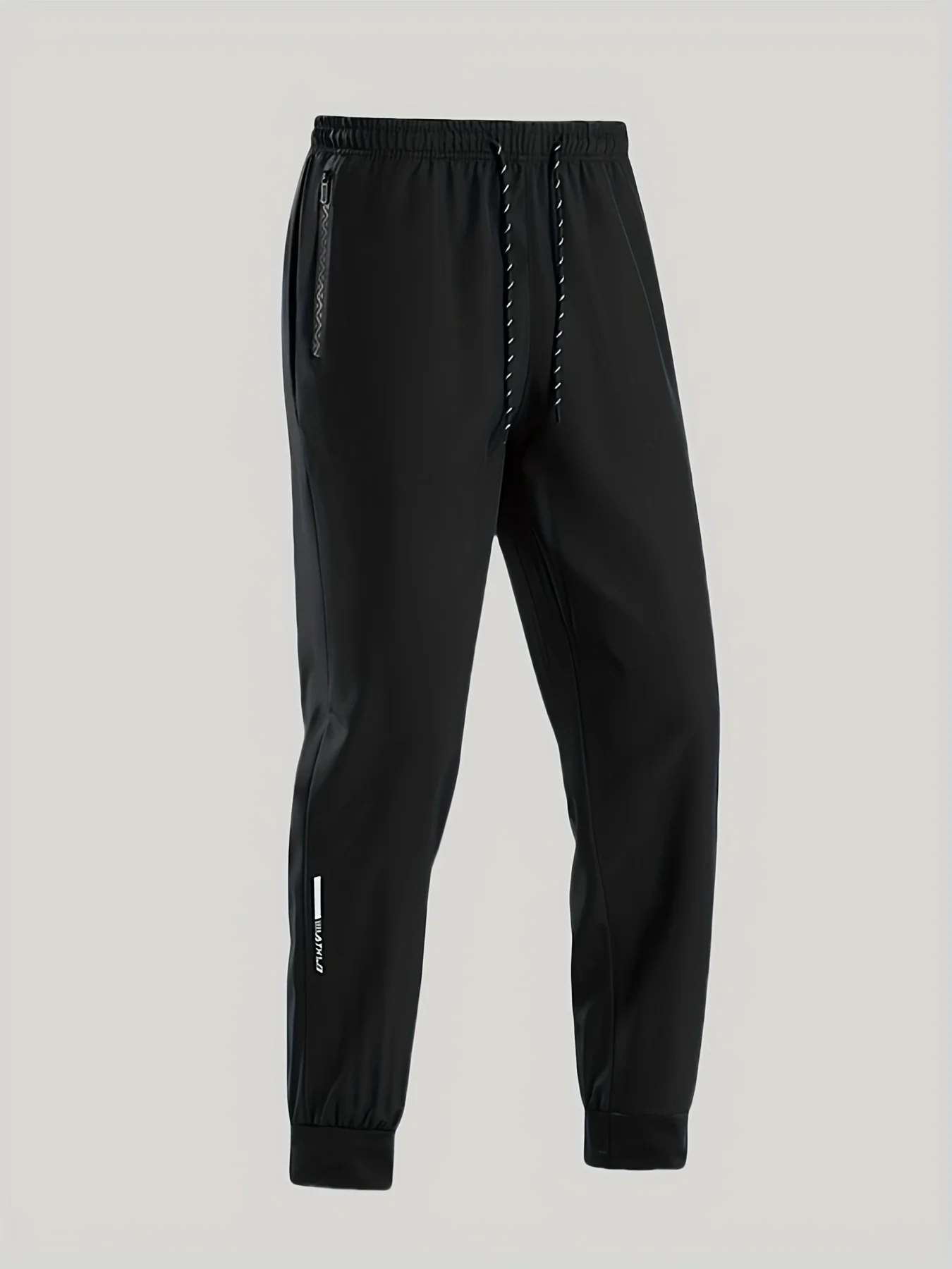 Men's High Elastic Zipper Pocket Trousers Lightweight Drawstring Sports Pants Gift Mens Sweatpants Fishing Vintage Football Man