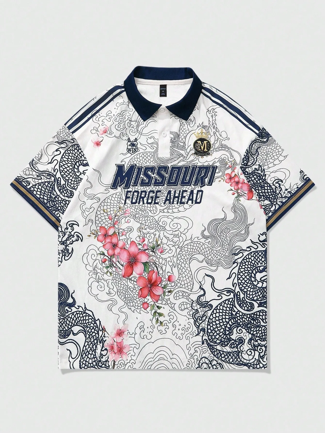 The 2025 Summer New Men's Short-Sleeved POLO Shirt Features a Casual Fashionable and Breathable 3D Pattern Print