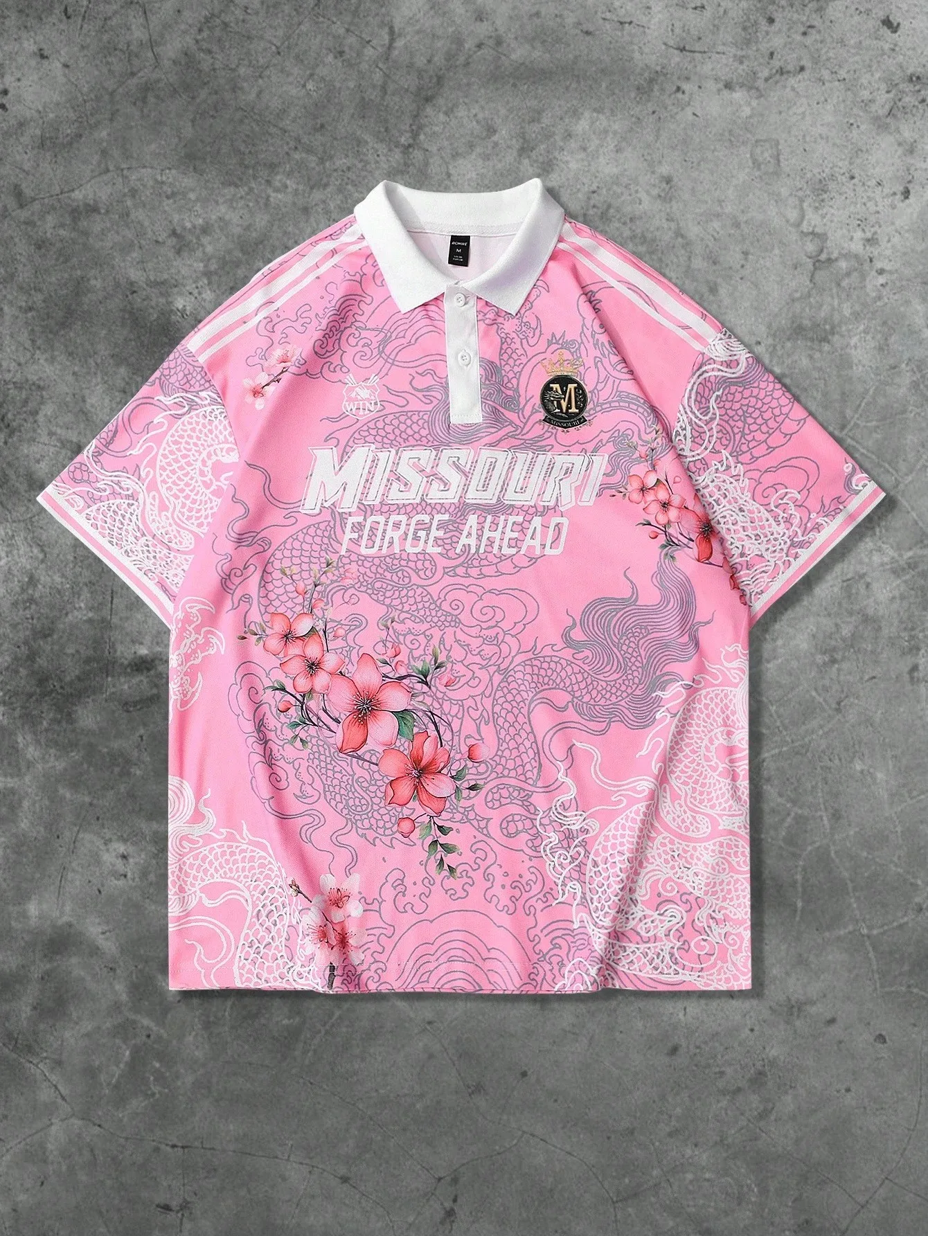 The 2025 Summer New Men's Short-Sleeved POLO Shirt Features a Casual Fashionable and Breathable 3D Pattern Print