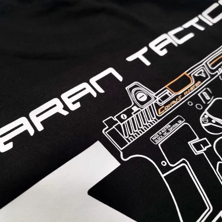 American Print Top Summer Sports Cotton Outdoor Army Fan Men's Tactical Short Sleeve Loose Round Neck T-shirt Half Sleeve